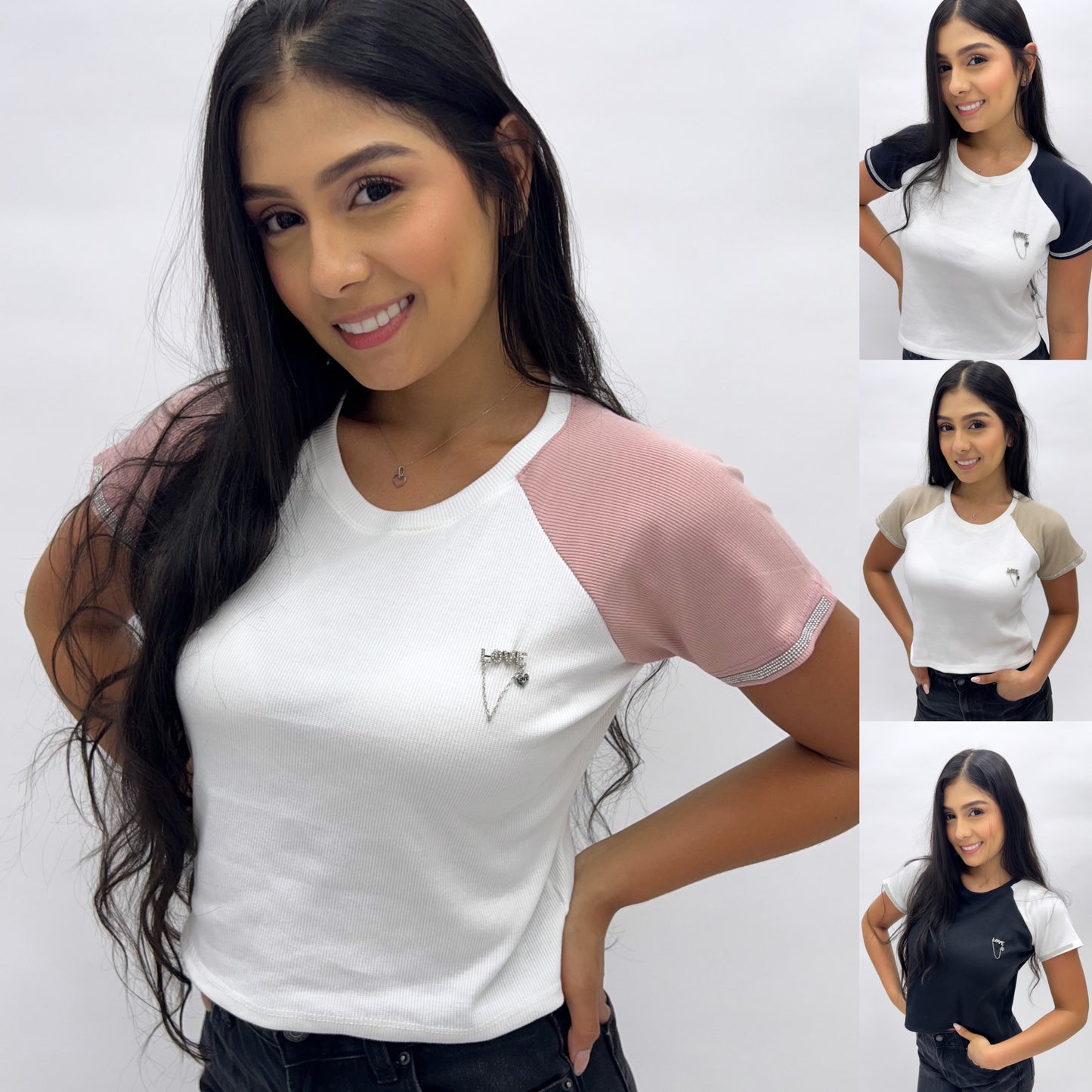Camiseta love colgante