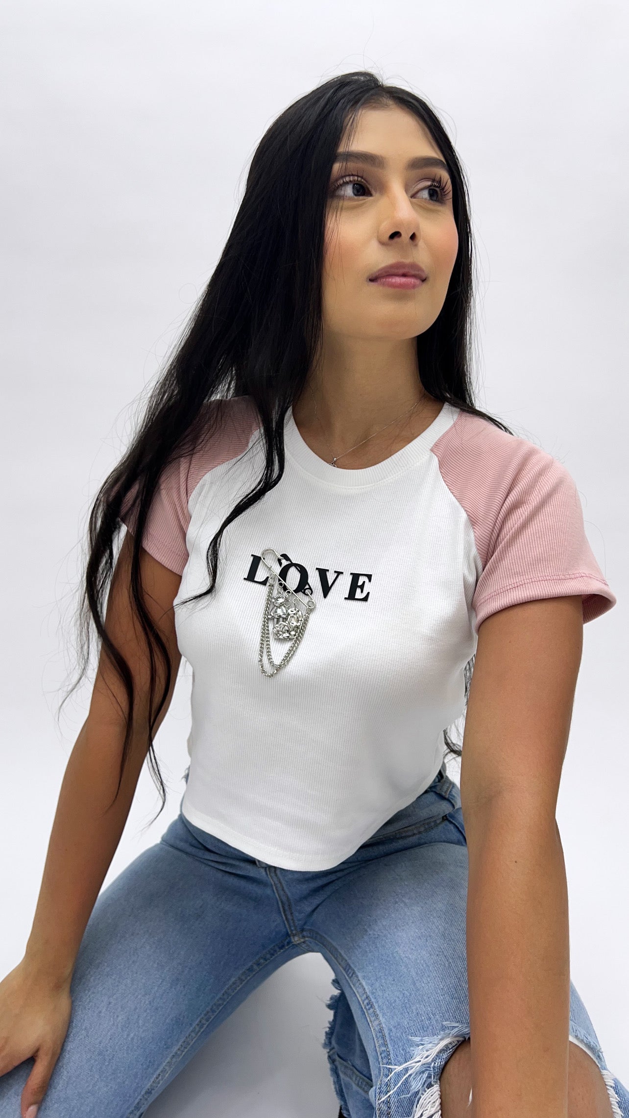 Camiseta love combinada