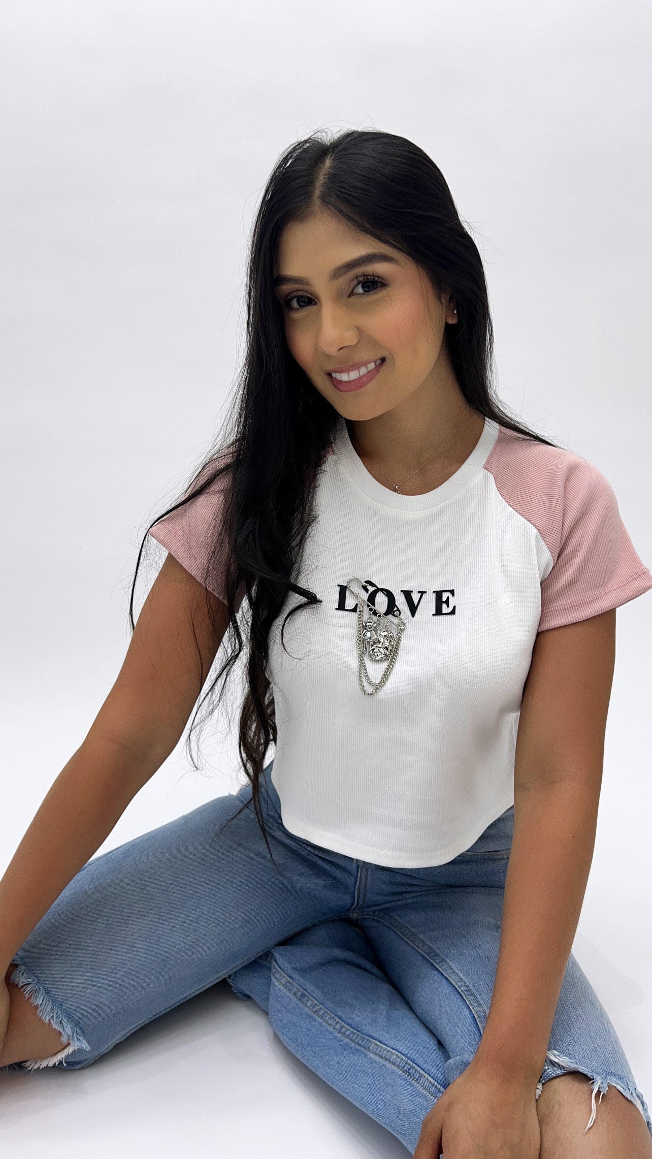 Camiseta love combinada