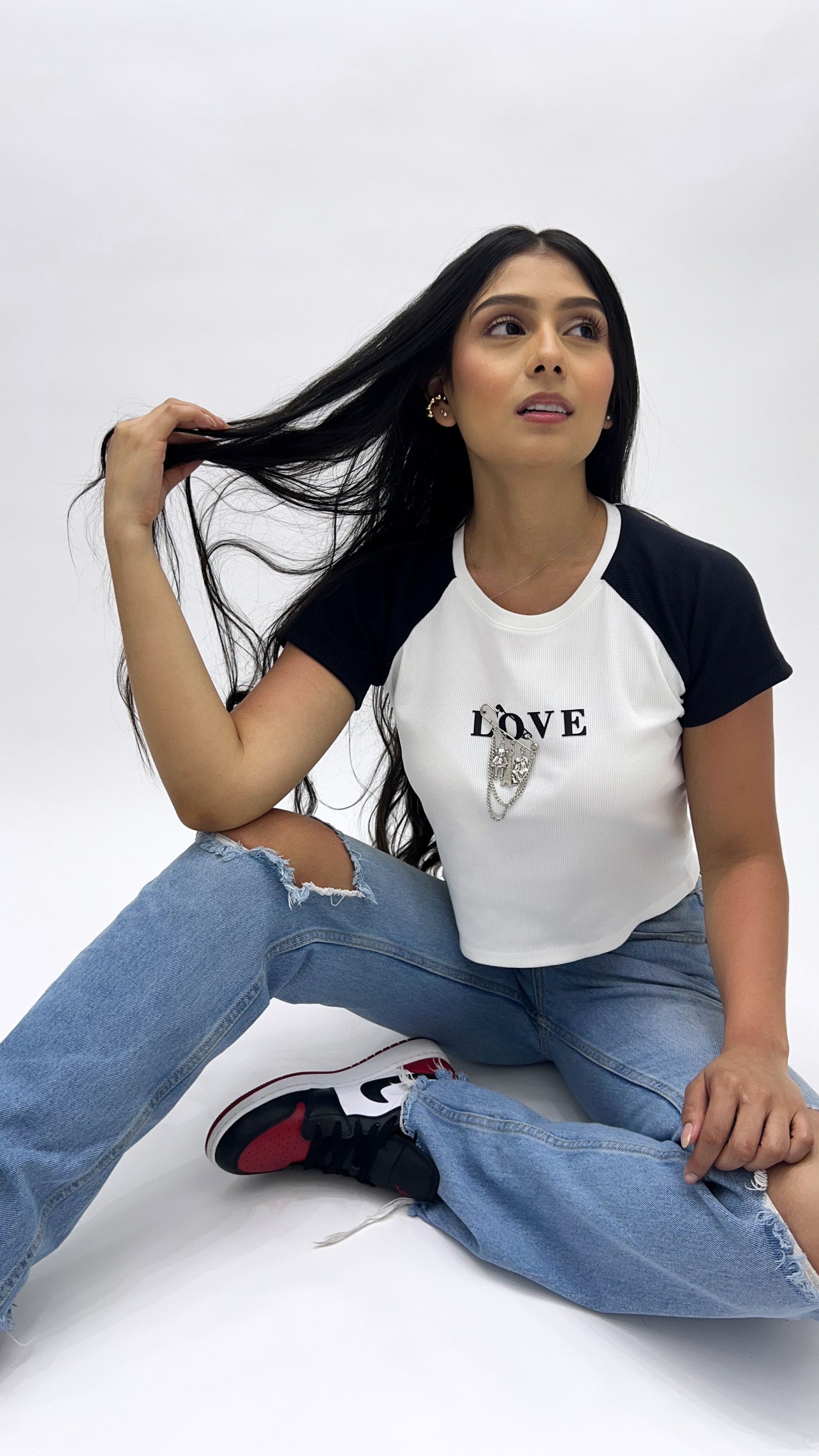 Camiseta love combinada
