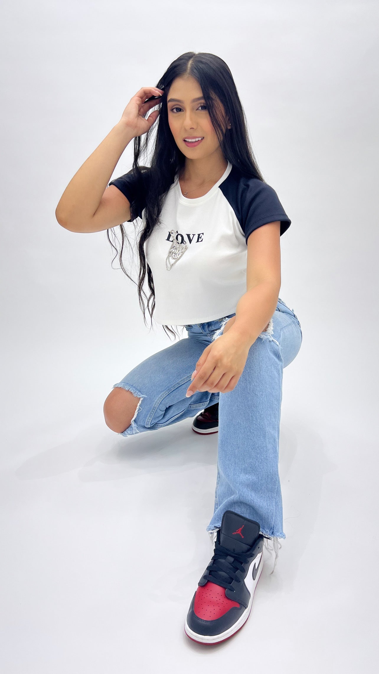 Camiseta love combinada