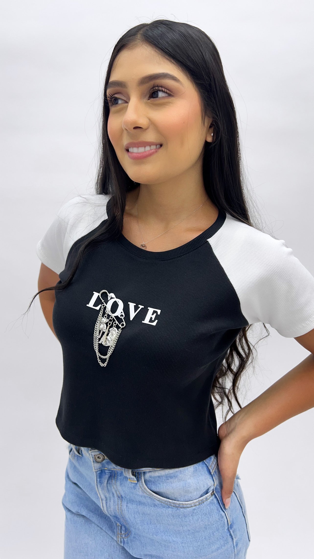 Camiseta love combinada