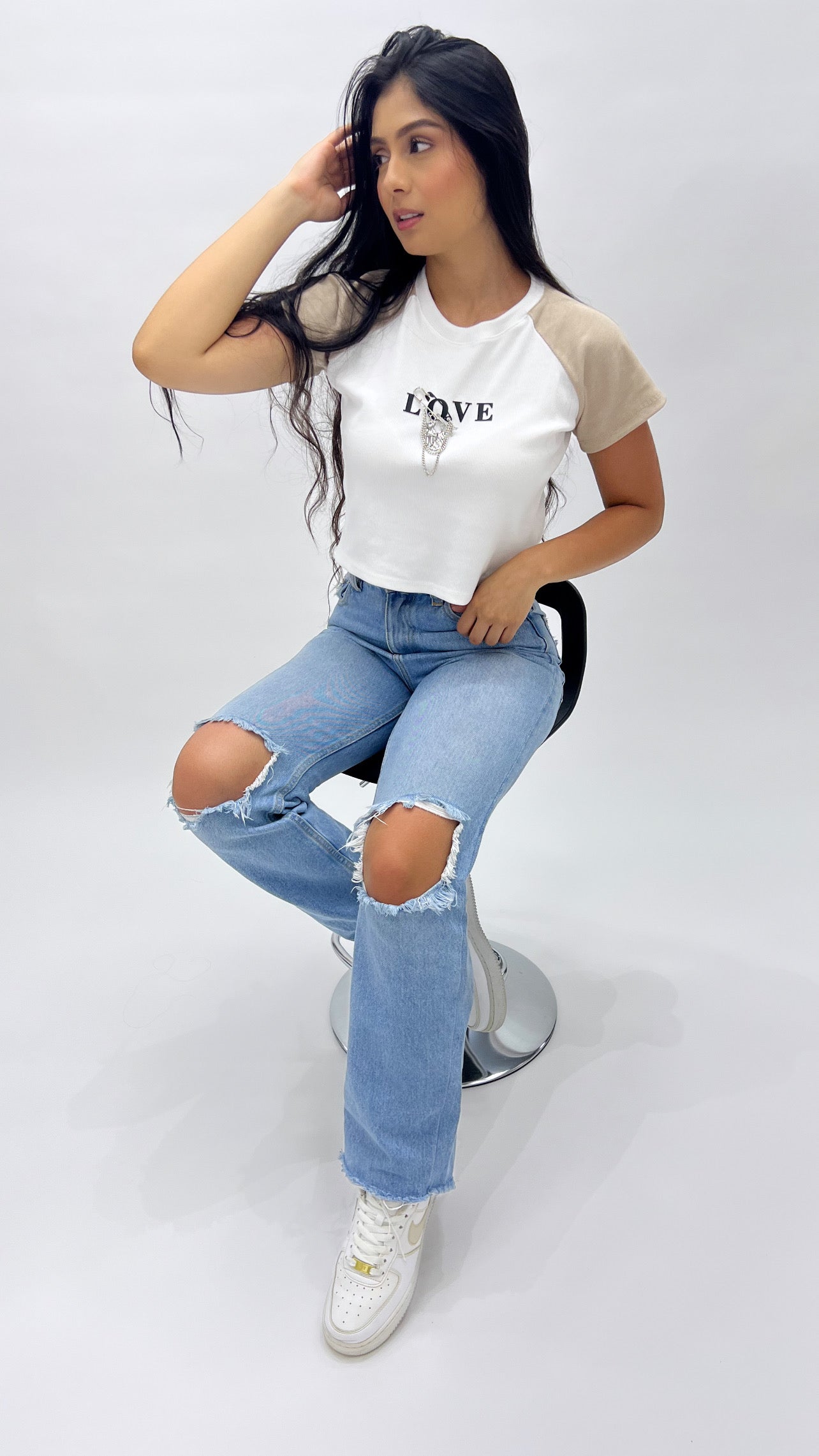Camiseta love combinada
